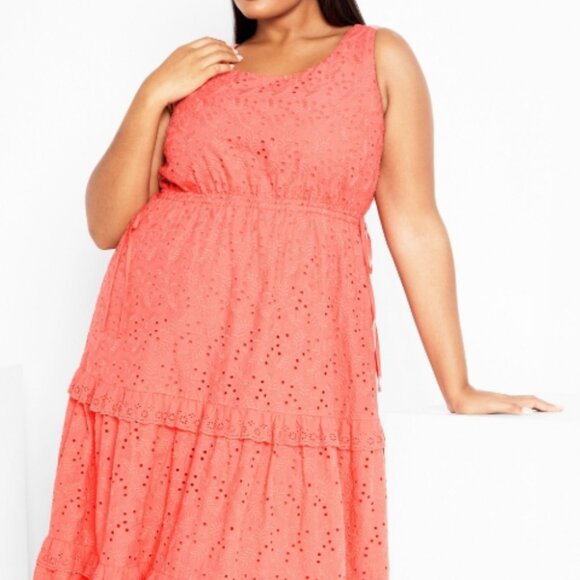 ✨HPx3✨NWT city chic salmon sleeveless dress - Picture 1 of 7